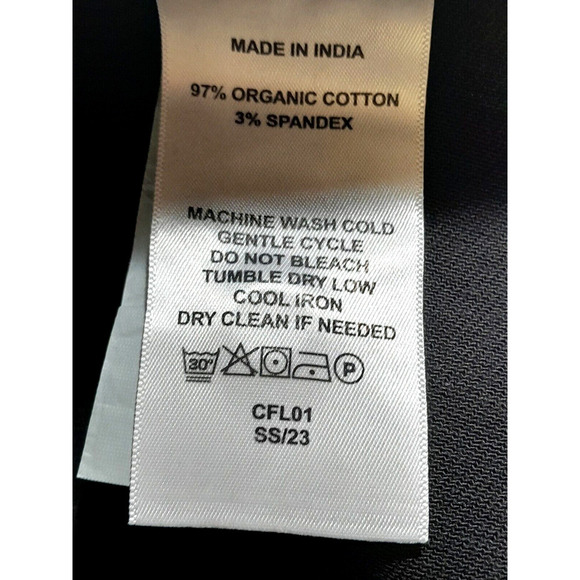 Quince Organic Stretch Cotton Twill Wide-Leg Crop Pant Black Size 32 NWT - Picture 8 of 13